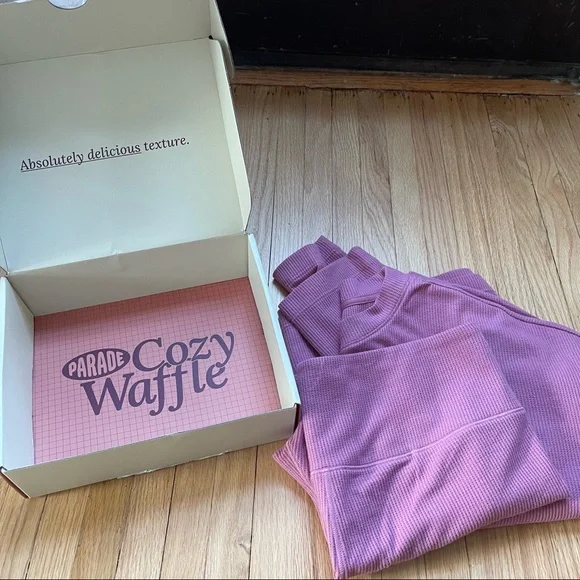 Blush pink Cozy Waffle loungewear set from Parade Underwear - Picture 5 of 5